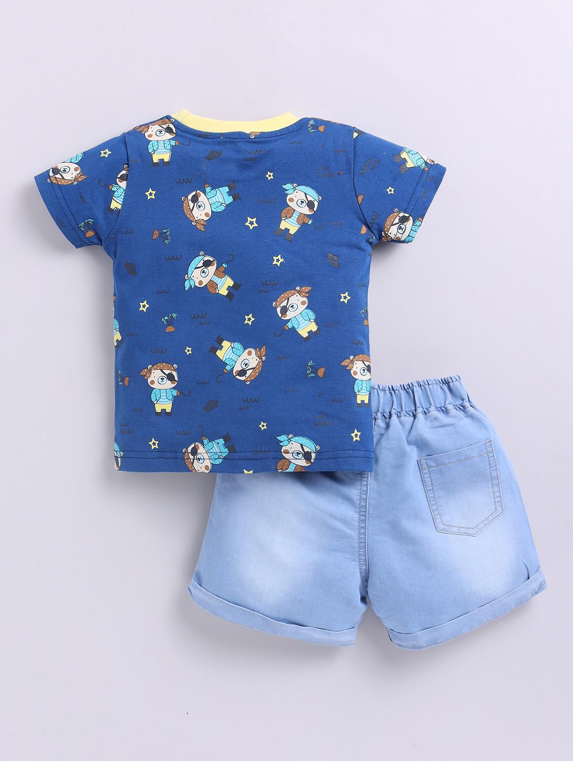 boys round neck printed shorts set - 21532999 - Standard Image - 1