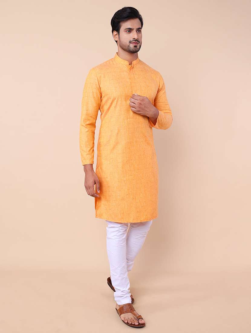 men self design kurta churidar ethnic wear set - 21533011 - Standard Image - 4