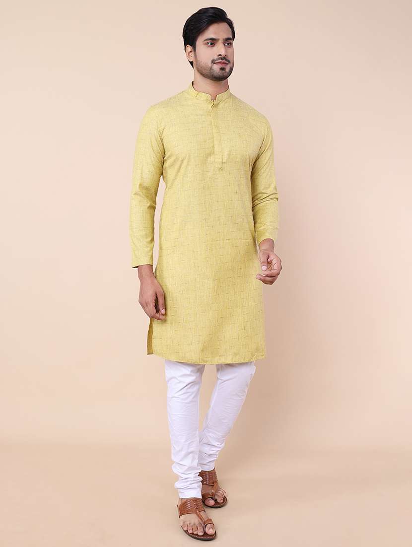 men self design kurta churidar ethnic wear set - 21533027 -  Standard Image - 1