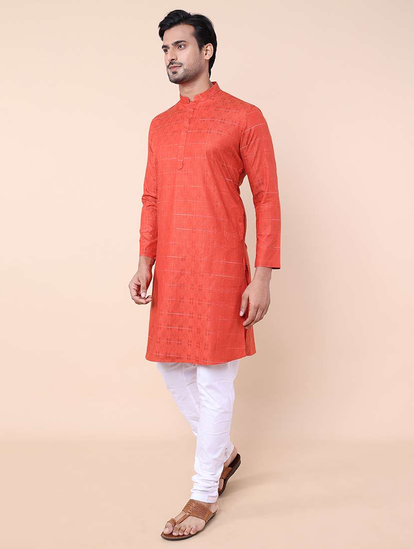 men self design kurta churidar ethnic wear set - 21533040 -  Standard Image - 1