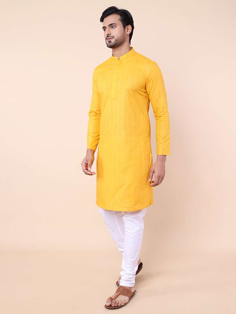 men striped kurta churidar ethnic wear set - 21533043 -  Standard Image - 1