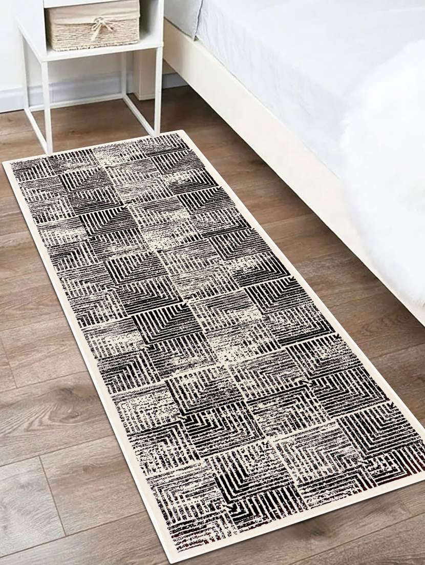 modefe 2x6 feet runner rug carpet maroon geometric printed primium persian carpets for bedroom