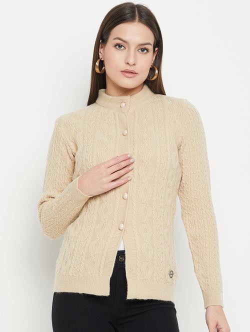 women self designed long sleeve cardigan - 21533187 -  Standard Image - 0