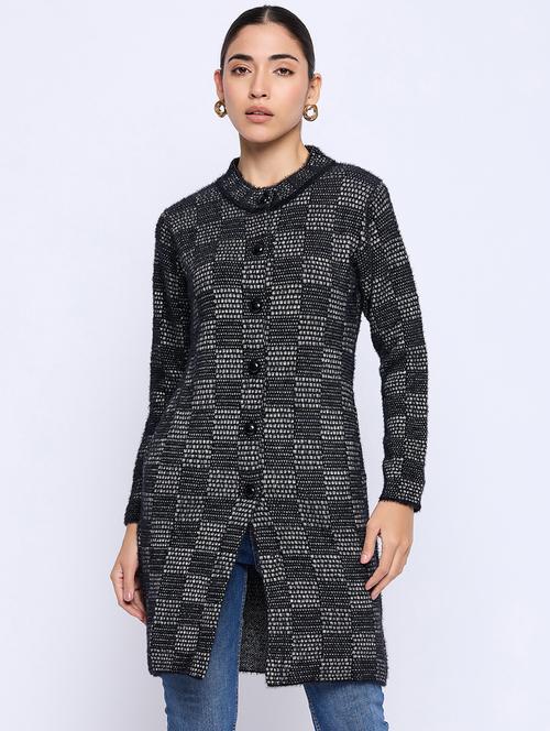 women self designed long sleeve cardigan - 21533198 -  Standard Image - 0