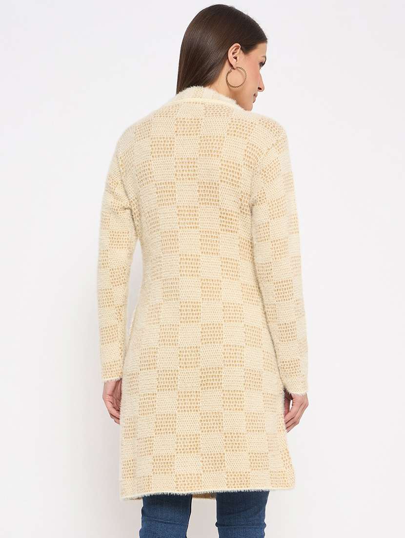 women self designed long sleeve cardigan - 21533199 -  Standard Image - 1