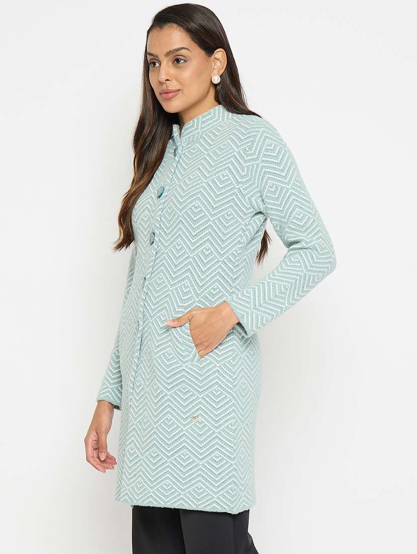 women self designed long sleeve cardigan - 21533200 -  Standard Image - 1