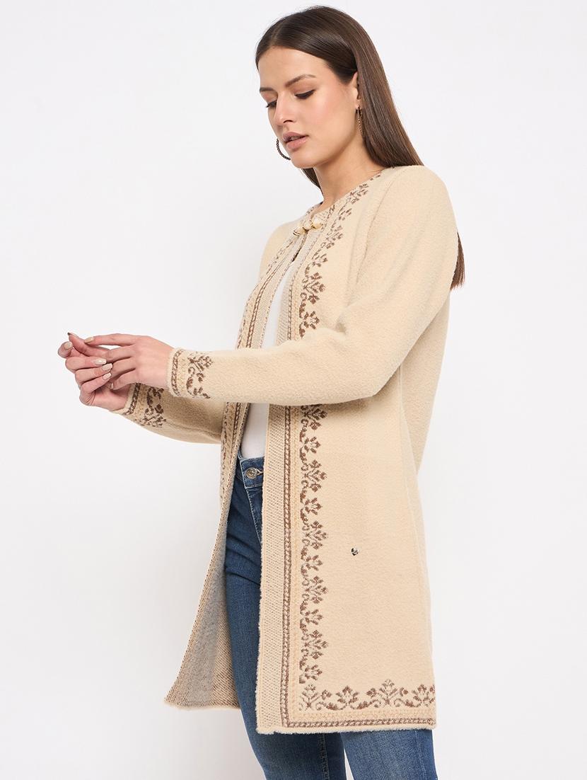 women self designed long sleeve cardigan - 21533213 - Standard Image - 1