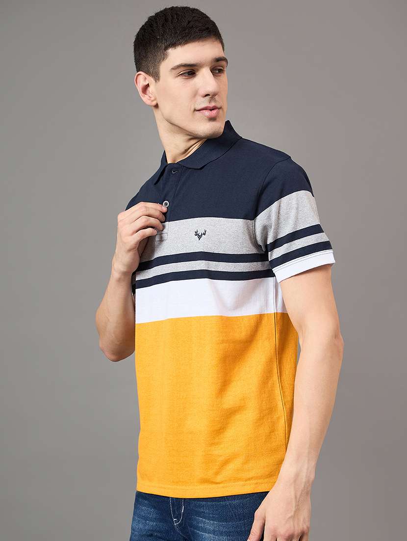 men color block polo t-shirt