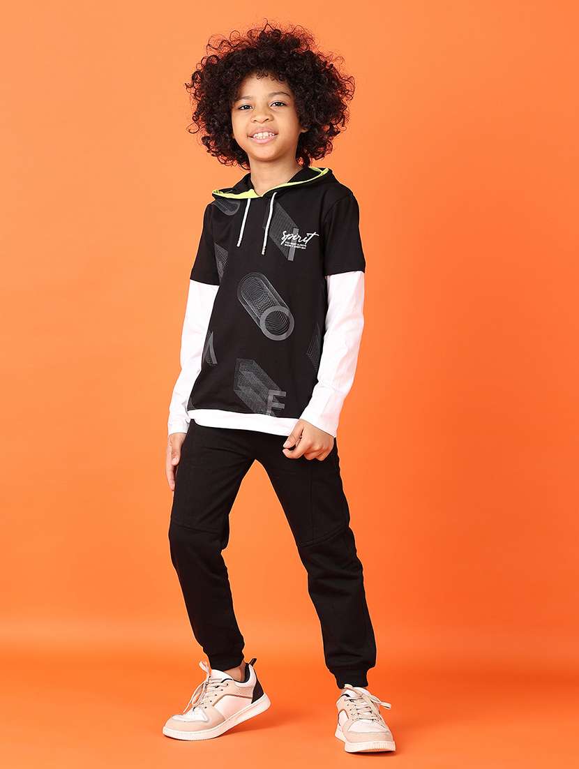 boys long sleeves color block t-shirt - 21533555 - Standard Image - 4