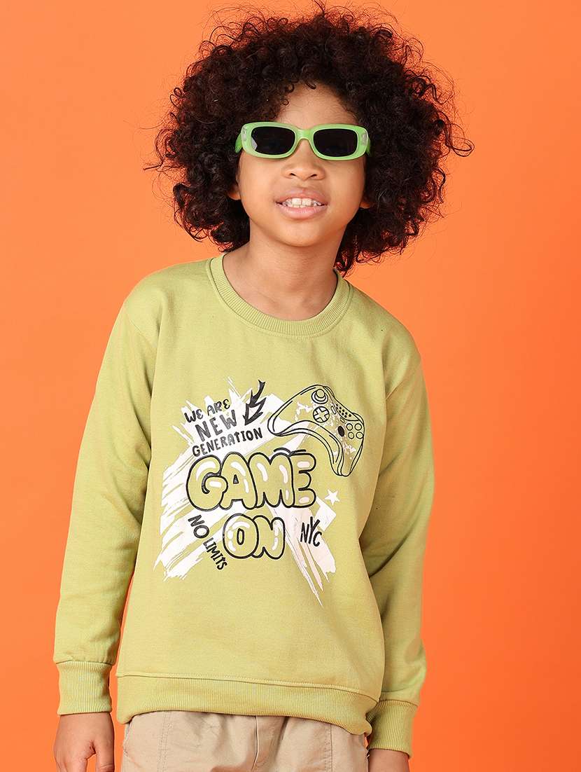 boys front print long sleeve sweatshirt - 21533567 -  Standard Image - 1
