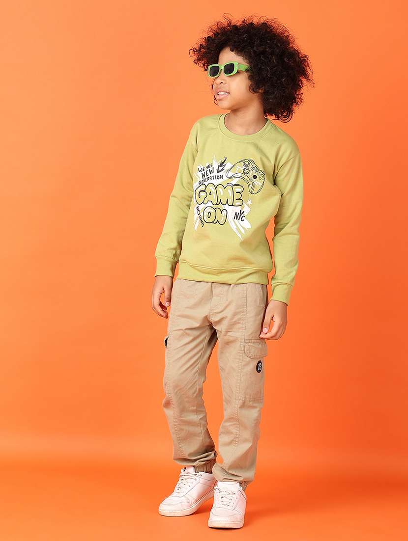 boys front print long sleeve sweatshirt - 21533567 -  Standard Image - 4