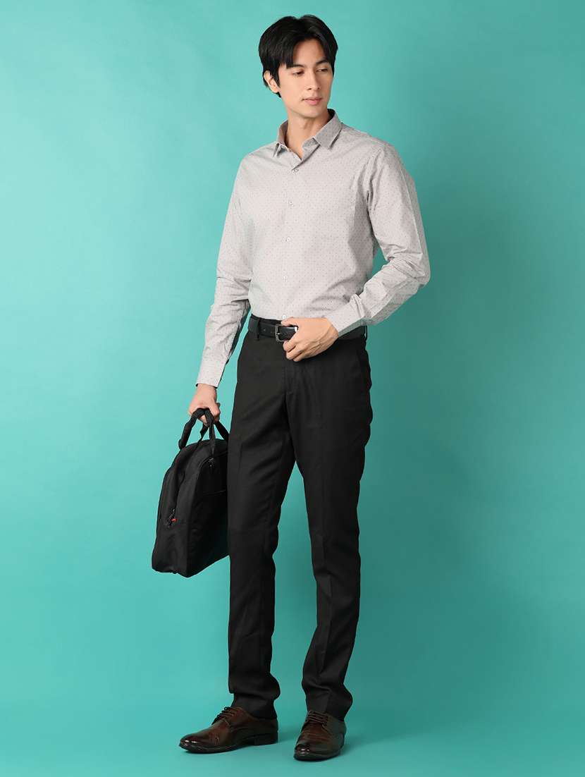 men printed long sleeve formal shirt - 21533576 - Standard Image - 4
