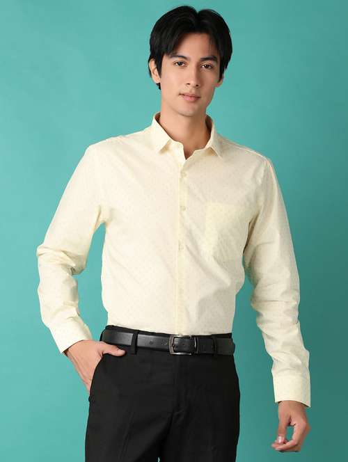 men printed long sleeve formal shirt - 21533577 - Standard Image - 0