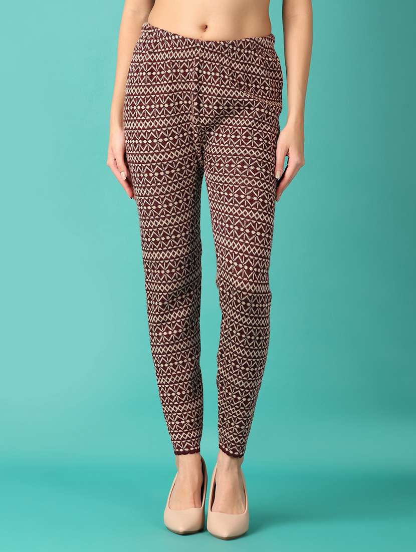 women self design woolen legging
