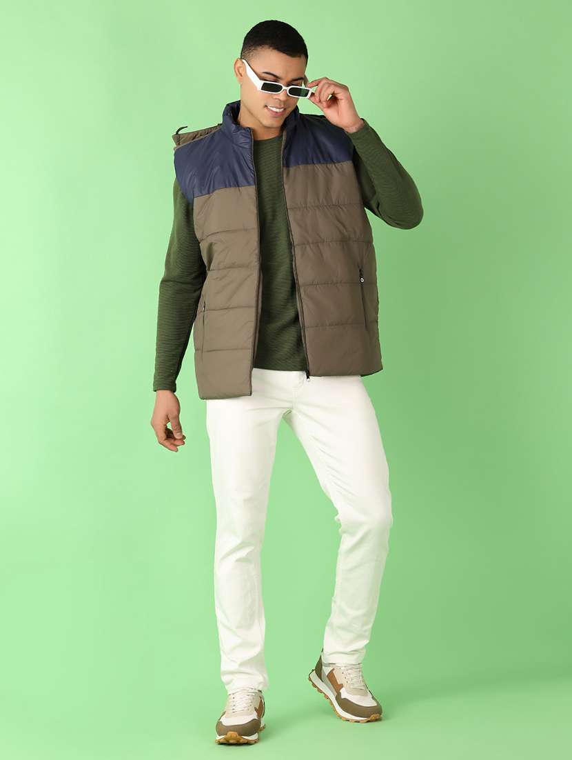 men sleeveless color block quilted jacket - 21533583 -  Standard Image - 4