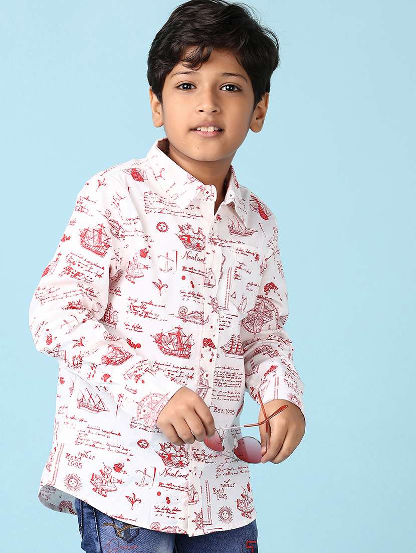 boys printed long sleeve shirts - 21533589 -  Standard Image - 1