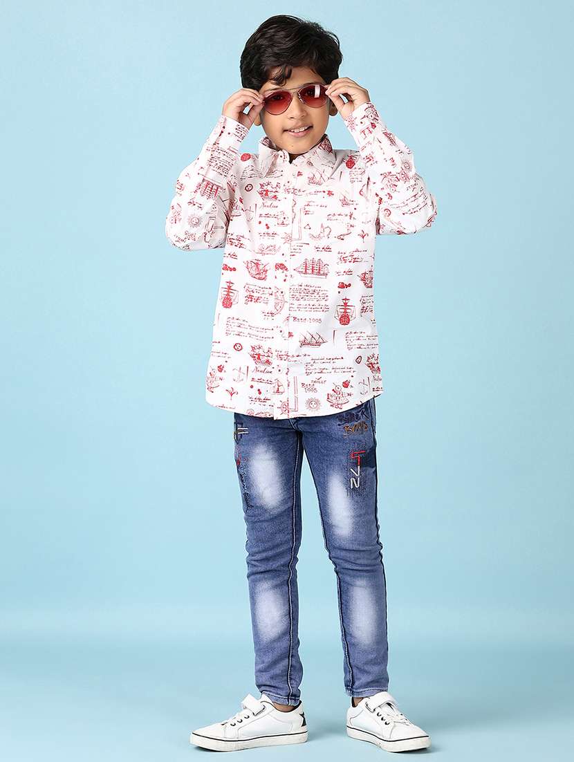 boys printed long sleeve shirts - 21533589 -  Standard Image - 4