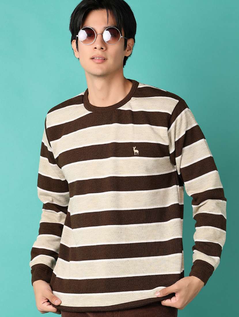 men long sleeves striped pullover - 21533598 -  Standard Image - 1