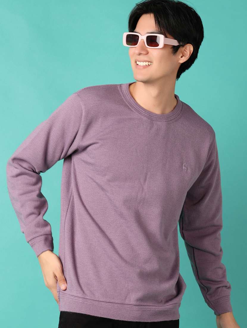 men long sleeves plain sweatshirt - 21533600 -  Standard Image - 1