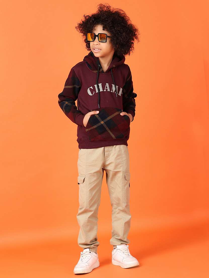 boys typographic long sleeve hooded sweatshirt - 21533629 -  Standard Image - 4