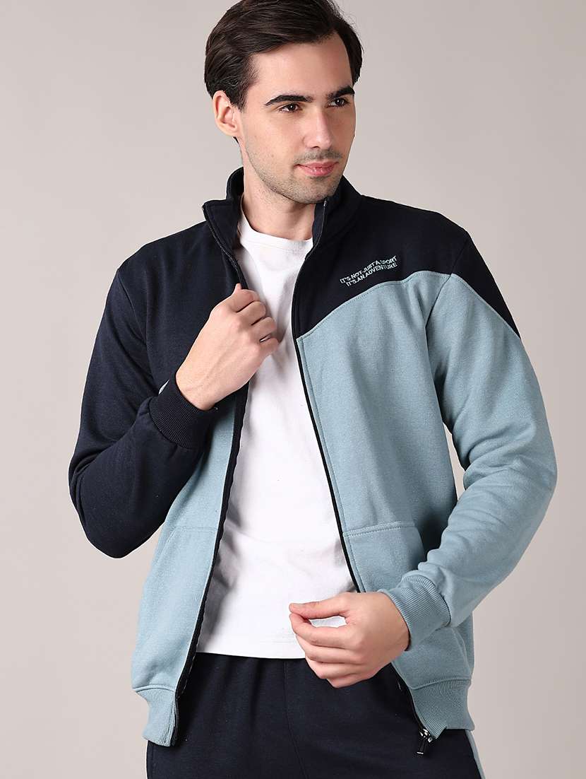 men color block active wear full length track suit - 21533672 -  Standard Image - 1