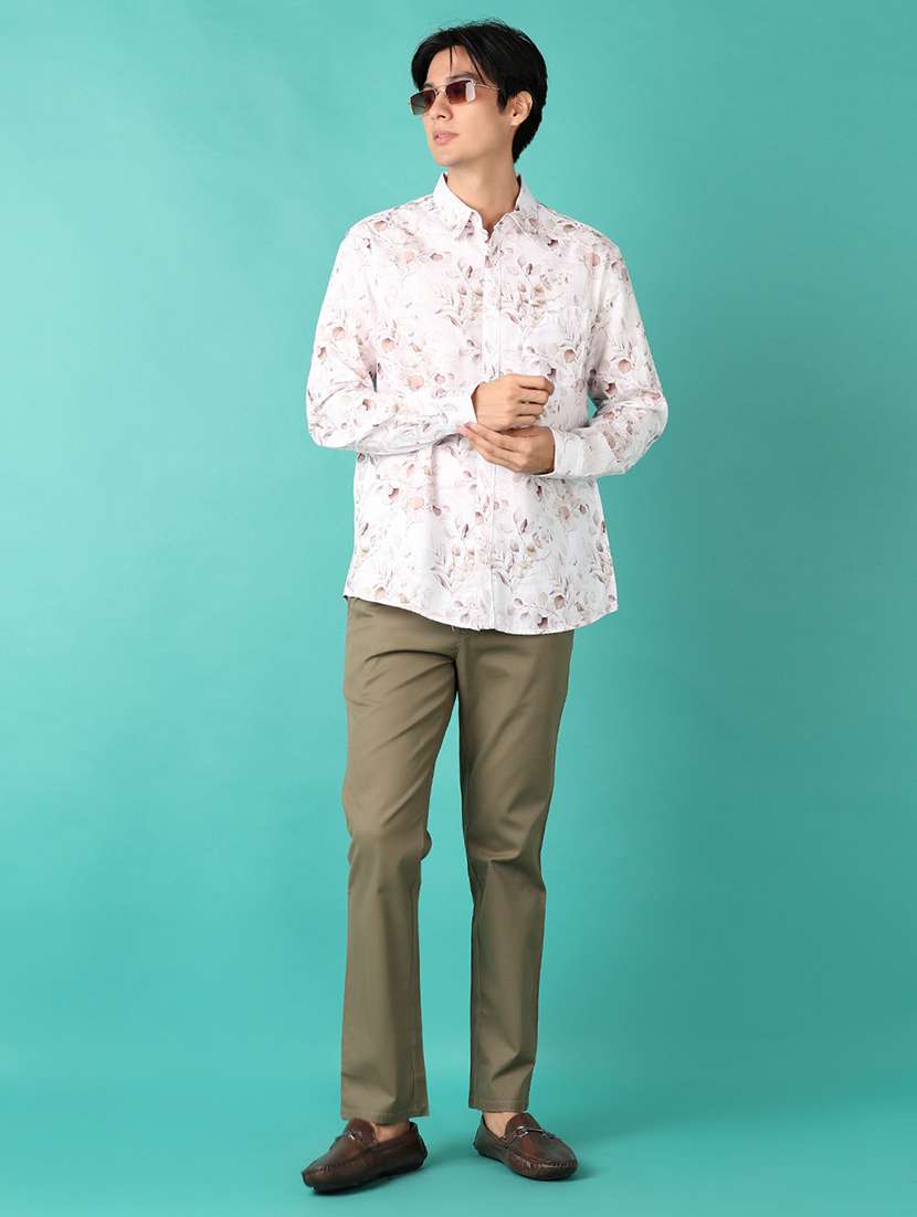 men long sleeves printed casual shirt - 21533694 -  Standard Image - 4