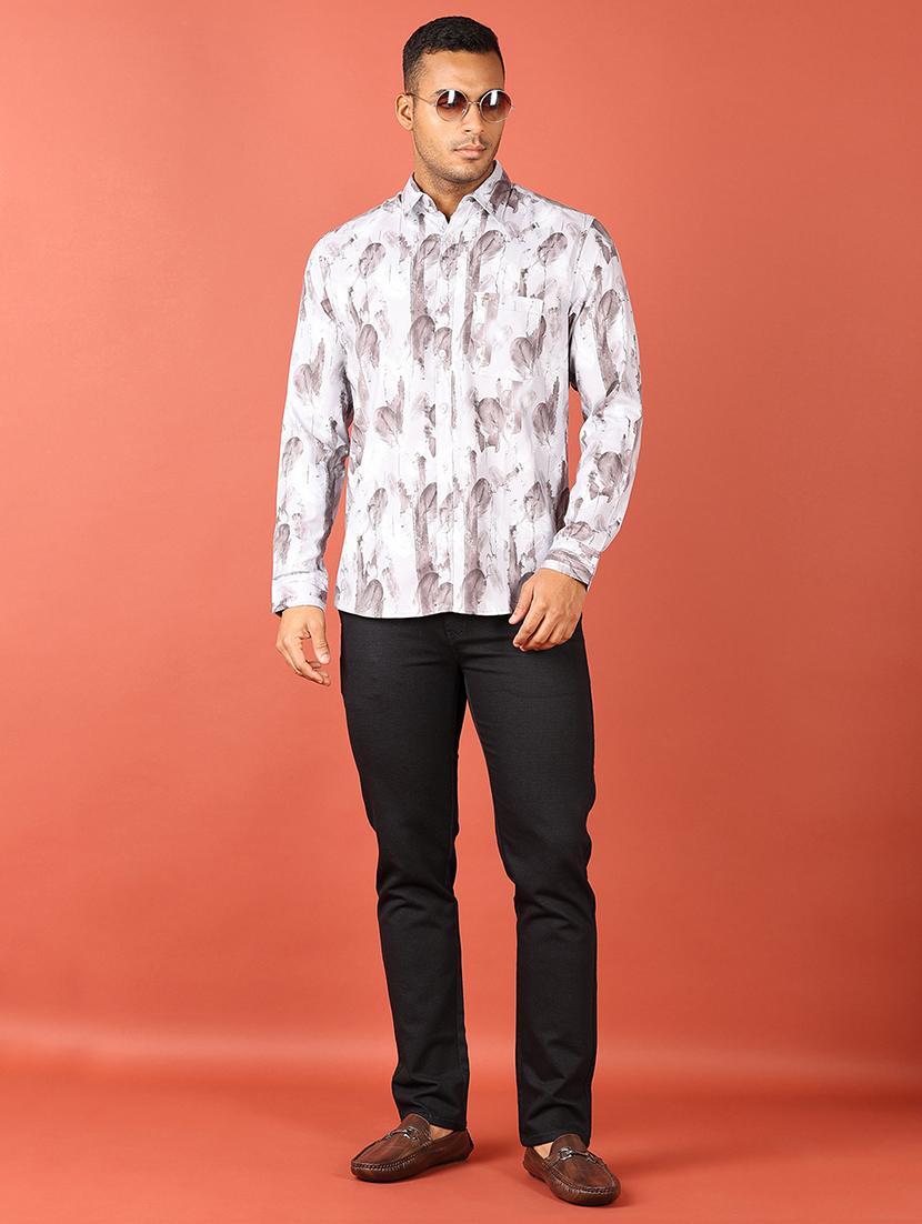 men long sleeves printed casual shirt - 21533695 - Standard Image - 4