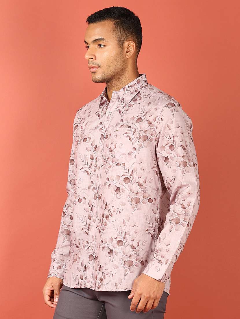 men long sleeves printed casual shirt - 21533697 -  Standard Image - 1