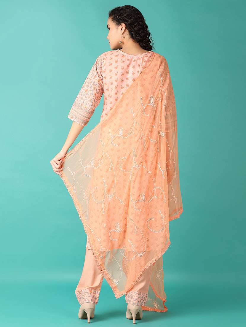 women floral kurta pant set with dupatta - 21533731 -  Standard Image - 1