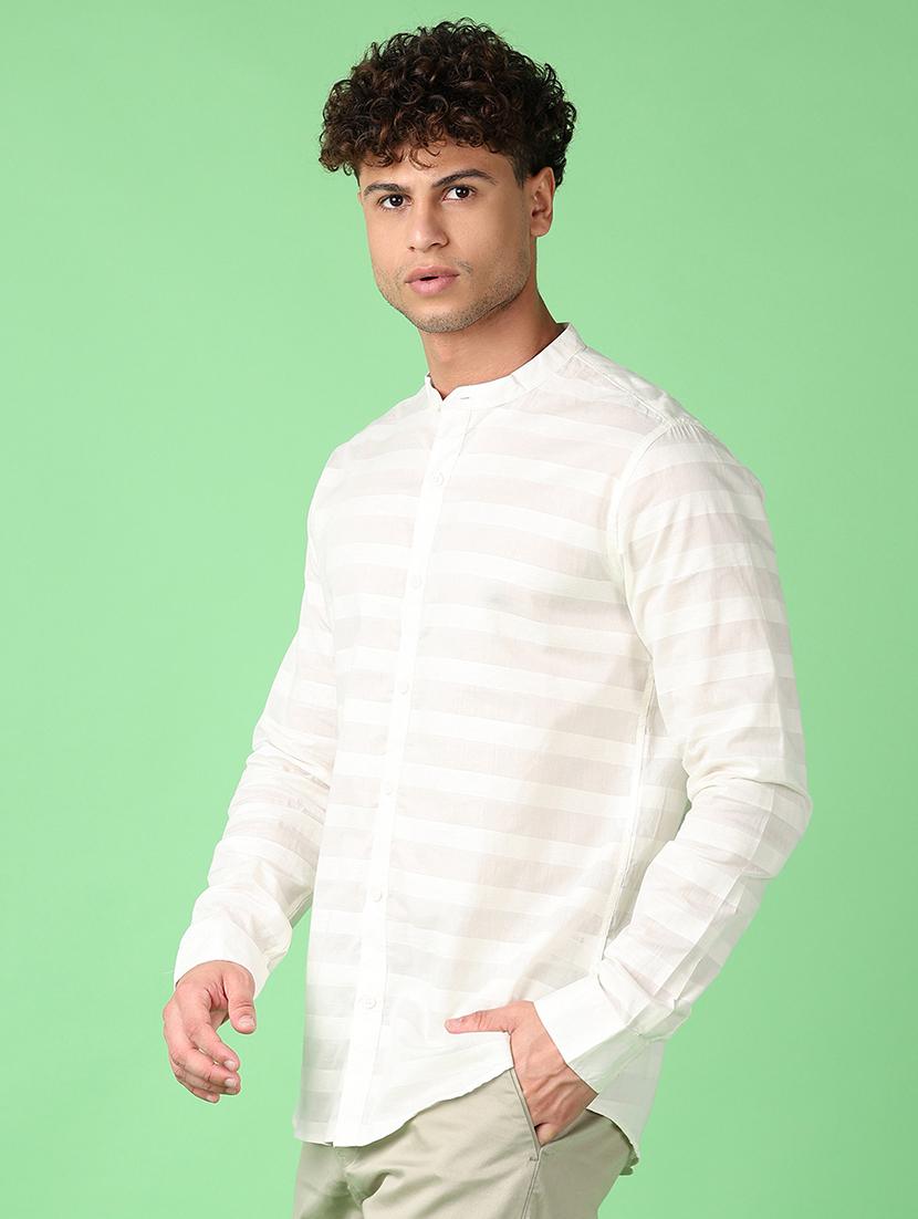 men striped long sleeve casual shirt - 21533755 -  Standard Image - 1