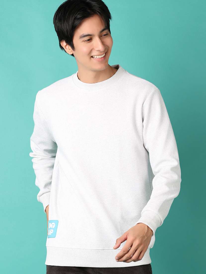 men long sleeves plain sweatshirt - 21533768 -  Standard Image - 1