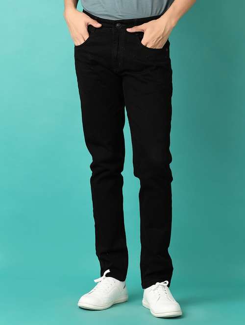 men plain mid rise denim jean - 21533856 - Standard Image - 0