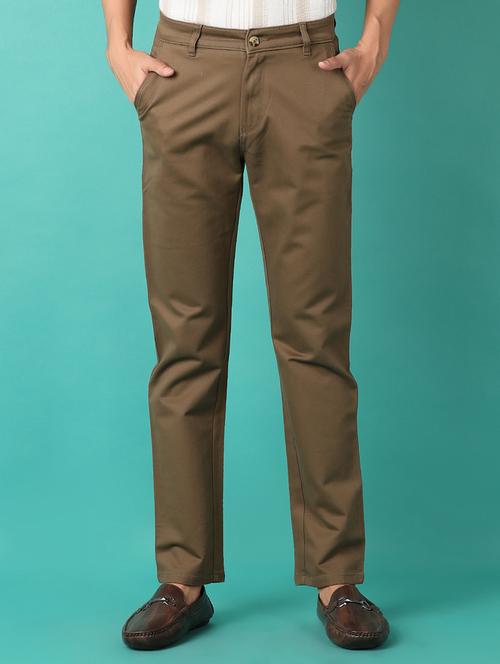 men mid rise solid chinos - 21533993 -  Standard Image - 0