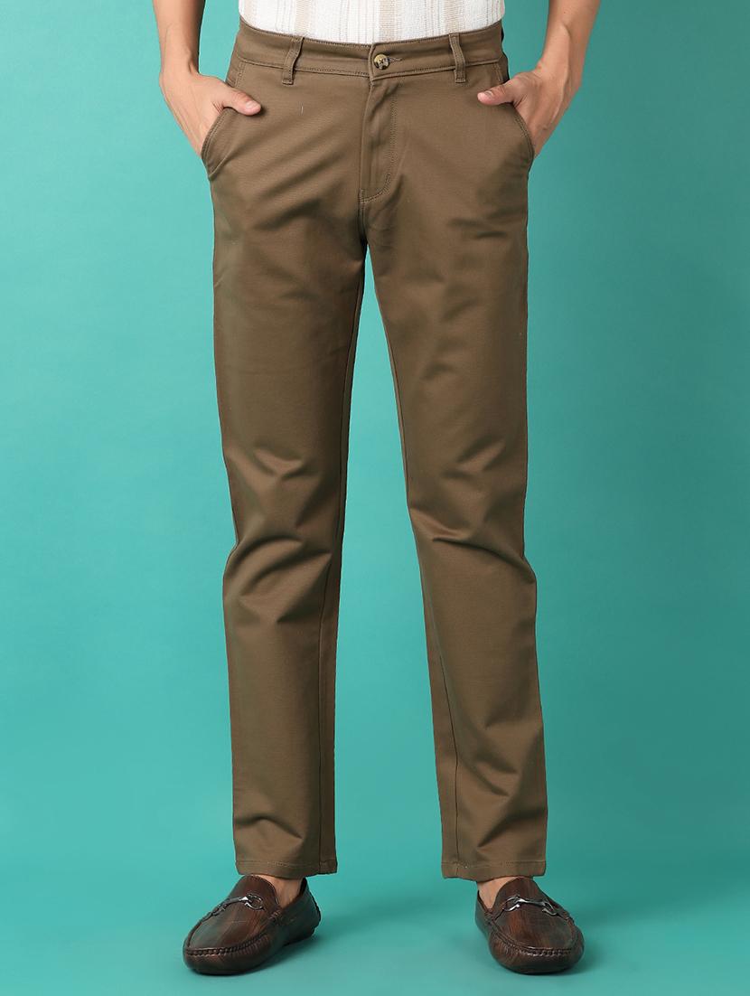 men mid rise solid chinos - 21533993 -  Zoom Image - 0