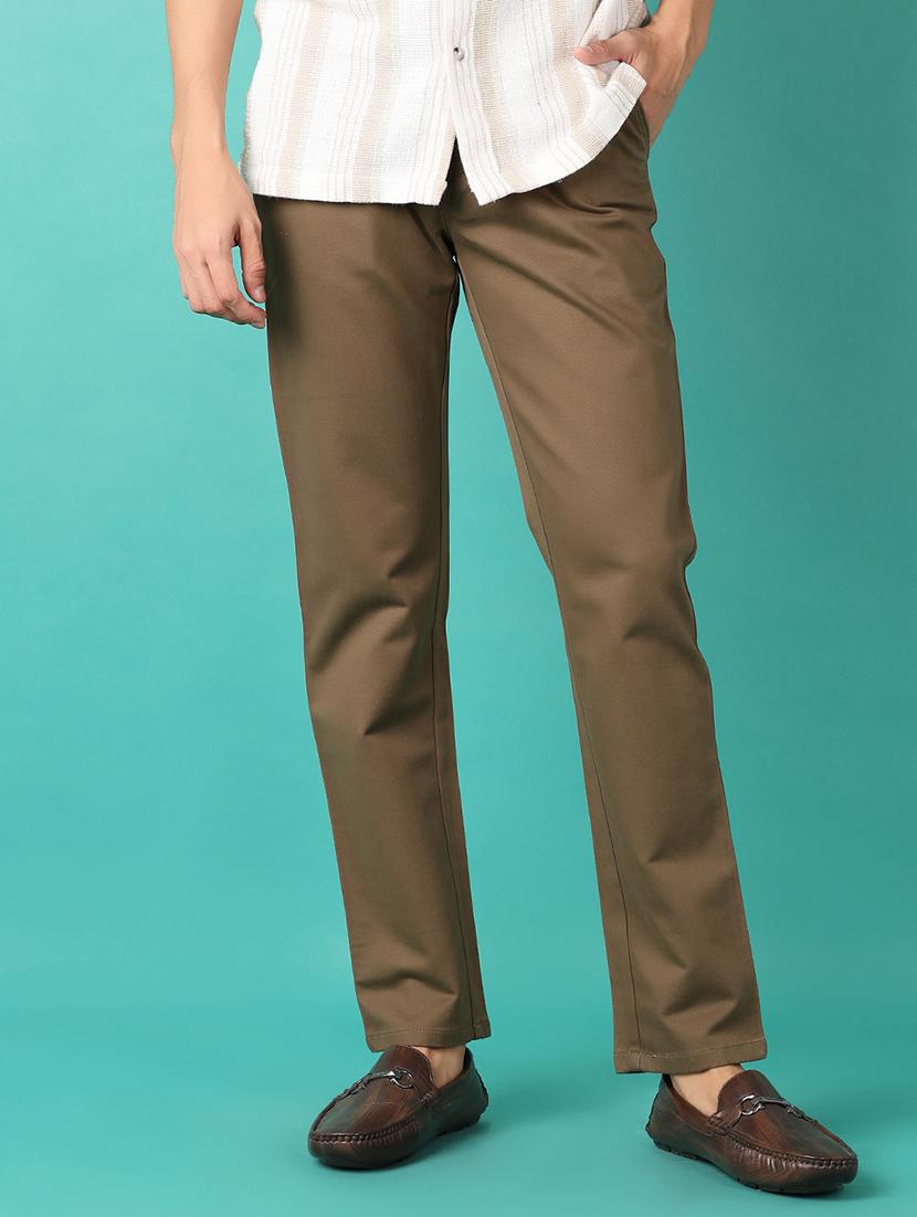 men mid rise solid chinos - 21533993 - Standard Image - 1