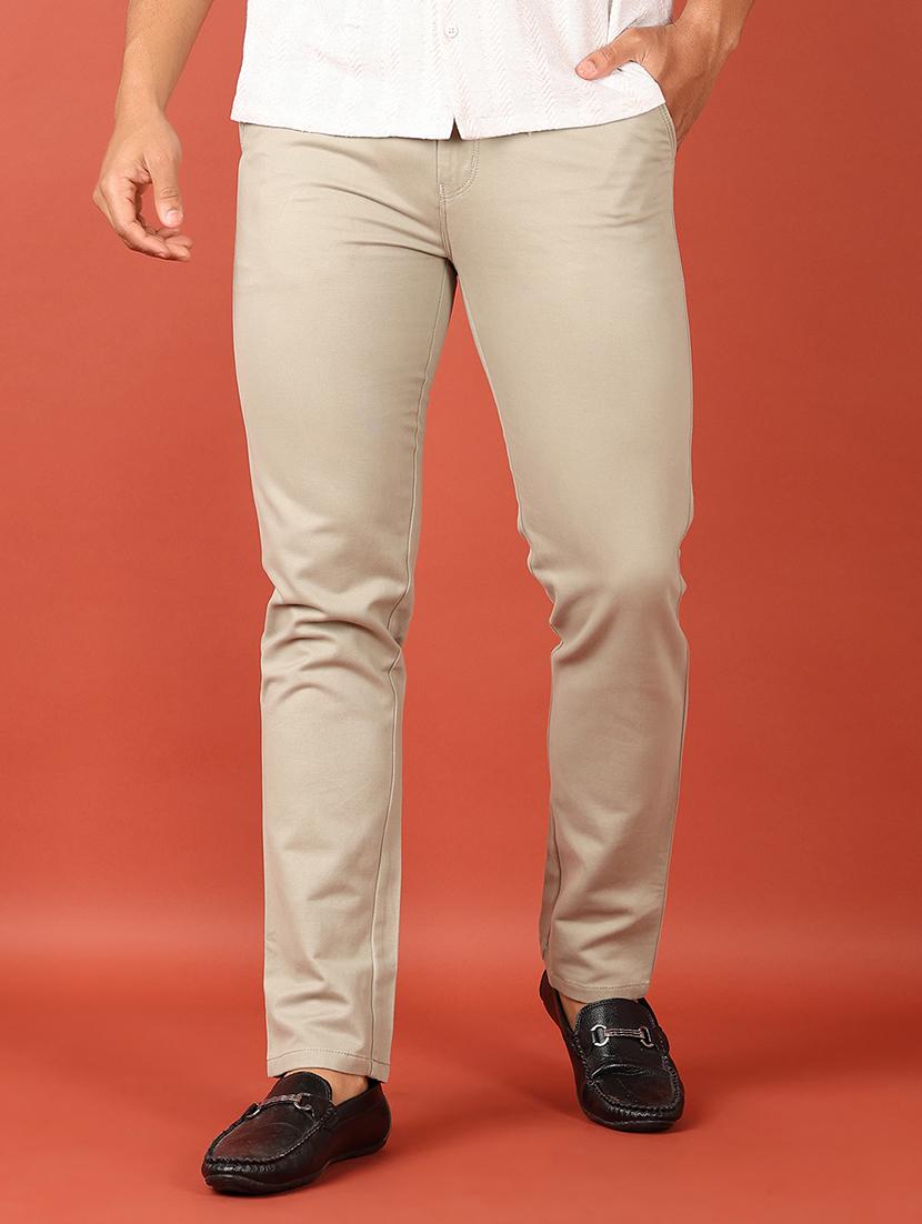 men mid rise solid chinos - 21533997 - Standard Image - 1