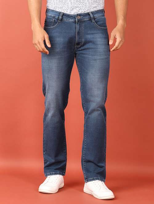 men plain mid rise denim jean - 21533998 -  Standard Image - 0