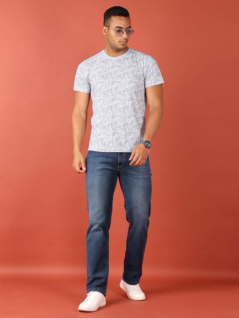 men plain mid rise denim jean - 21533998 - Standard Image - 4