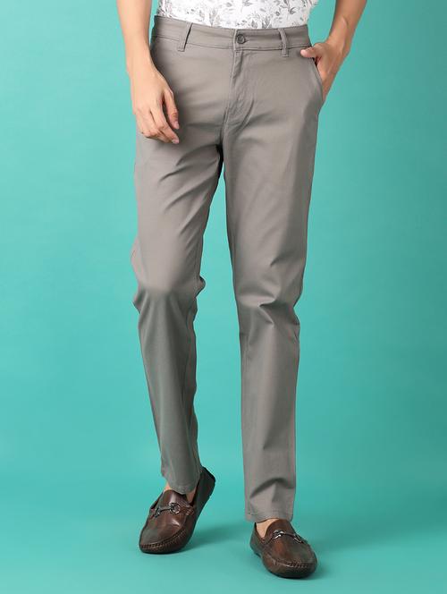 men mid rise solid chinos - 21534010 -  Standard Image - 0