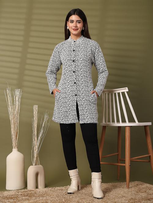 women self desined long sleeve cardigan - 21534483 - Standard Image - 0