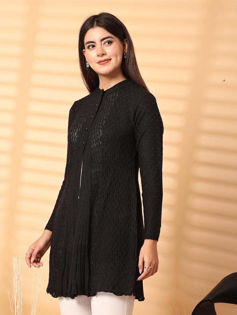 women self desined long sleeve cardigan - 21534493 - Standard Image - 1