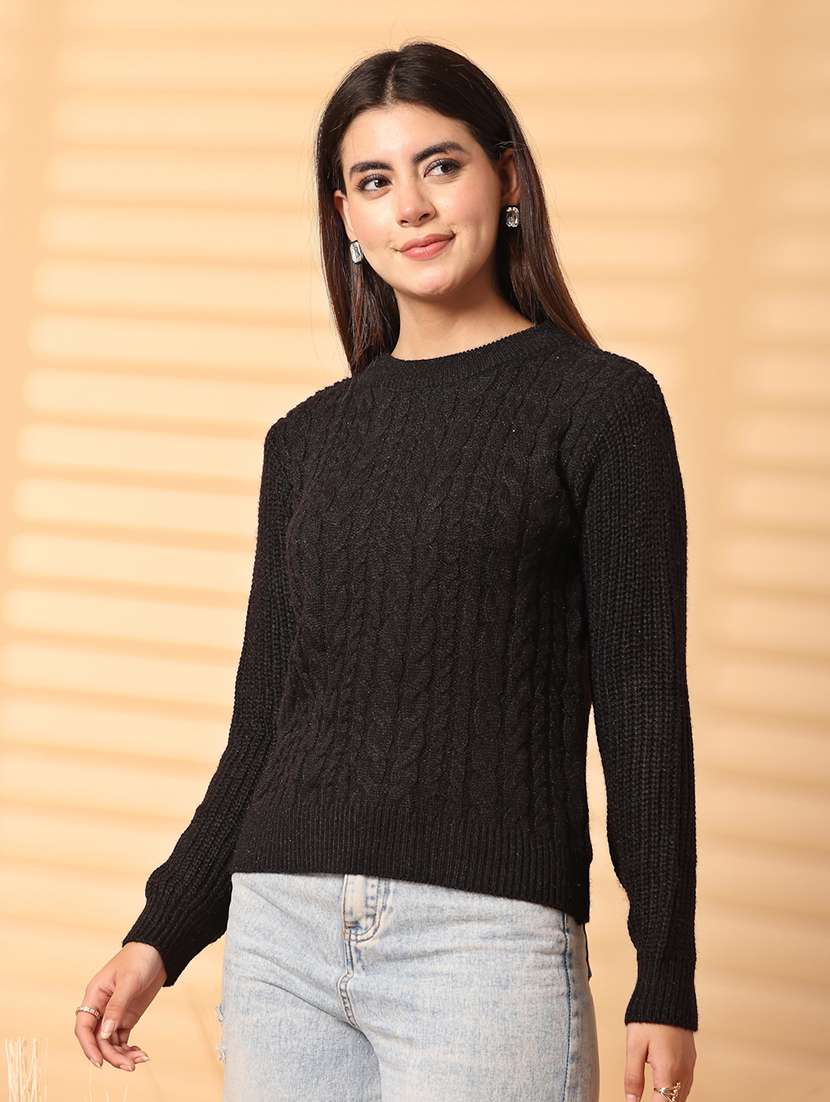 women round neck long sleeve pullover - 21534504 -  Standard Image - 1