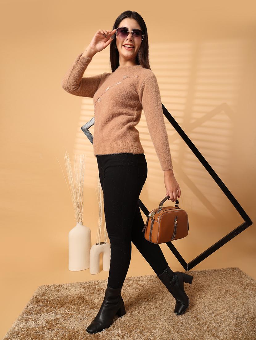 women long sleeve self-designed regular pullover - 21534514 - Standard Image - 4