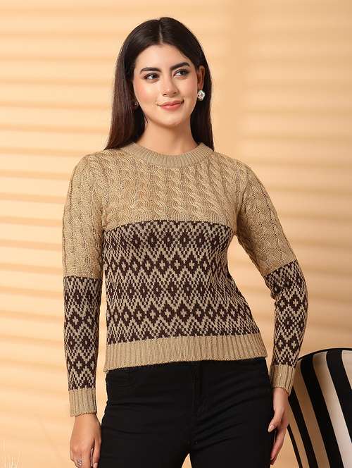 women round neck long sleeve pullover - 21534518 - Standard Image - 0