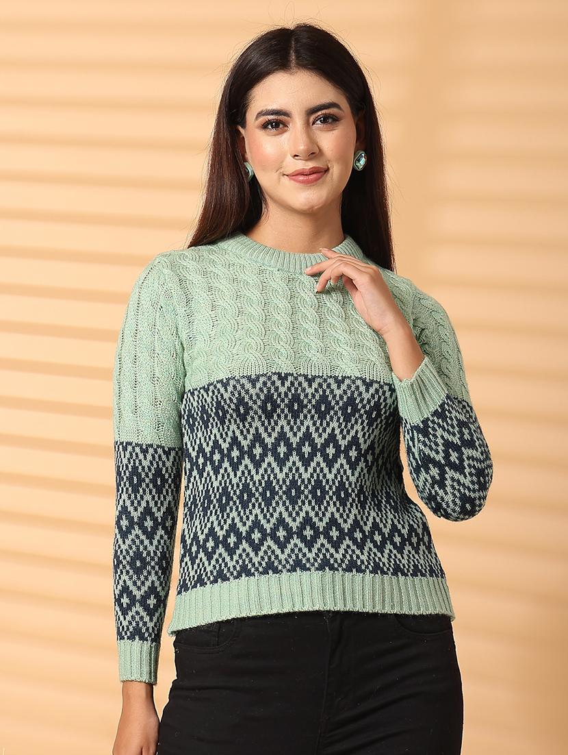 women round neck long sleeve pullover - 21534520 - Zoom Image - 0