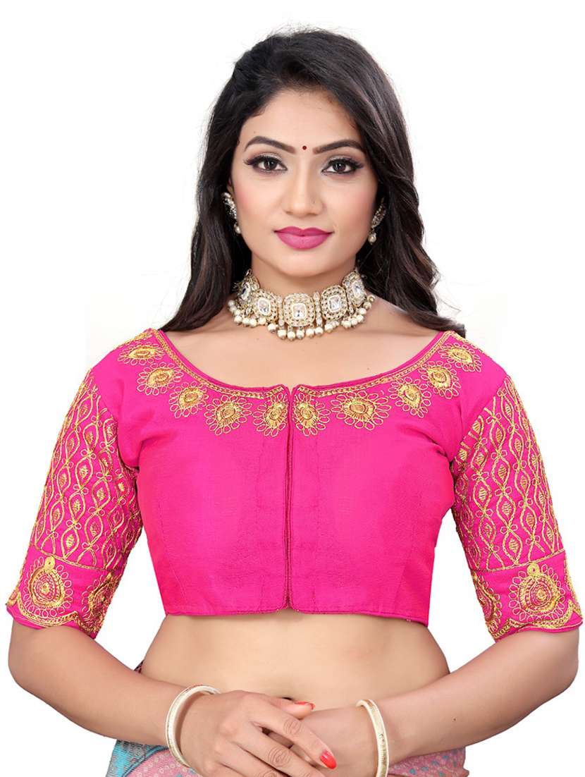women pink embroidered stitched blouse - 21534562 - Zoom Image - 0