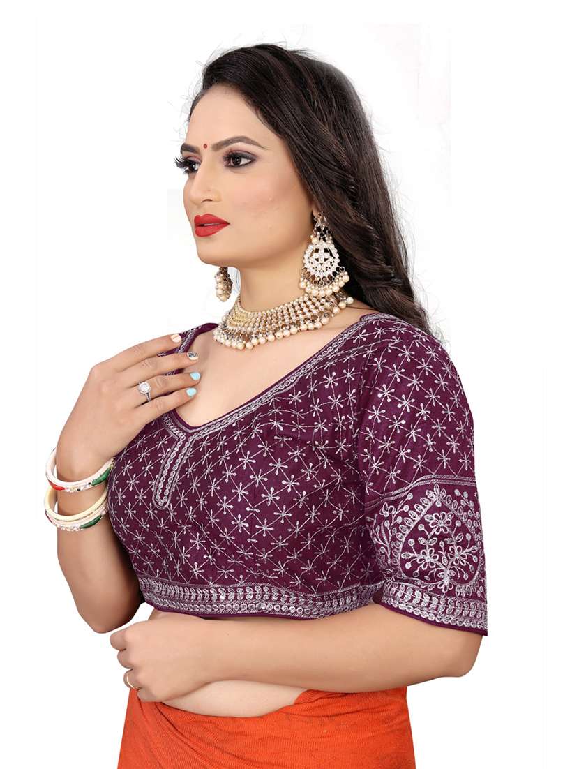 women embroidered elbow length blouse  - 21534573 -  Standard Image - 1