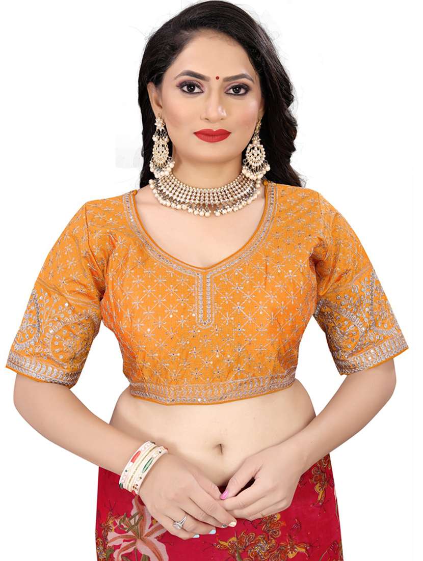 women embroidered elbow length blouse 