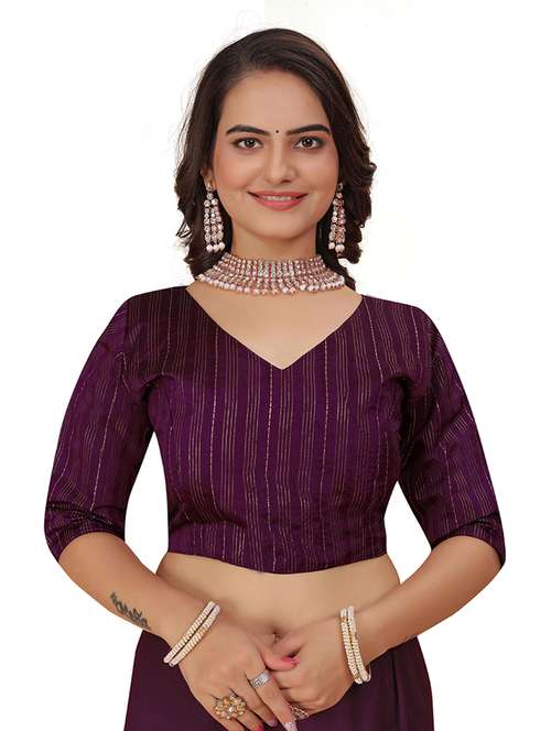 women striped three quarter sleeve stitched blouse  - 21534681 -  Standard Image - 0