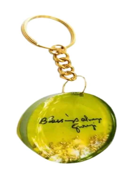 yellow silicone printed key chain - 21534867 -  Standard Image - 1